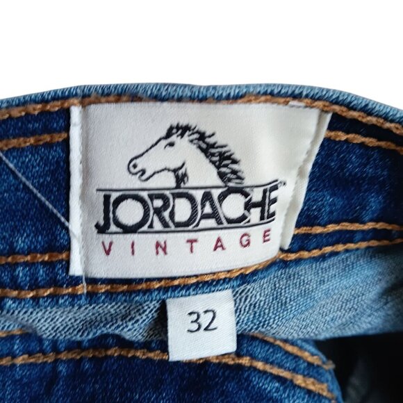 NWOT Jordache Vintage Womens Demi High Rise Crop Boot Cut Med Wash Jeans Sz 32 - Picture 4 of 4